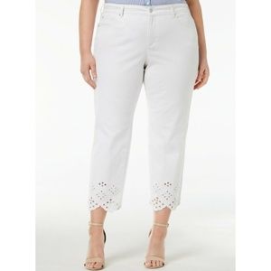 Charter Club Plus Sz 16W Skinny Leg Jeans White